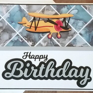 Yellow Plane Birthday Card