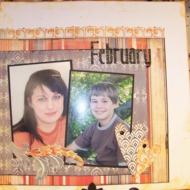 February Calendar page - Mom