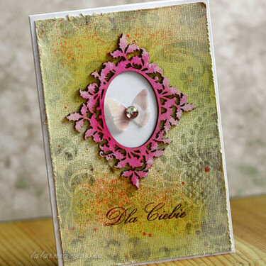 card with a small floral frame