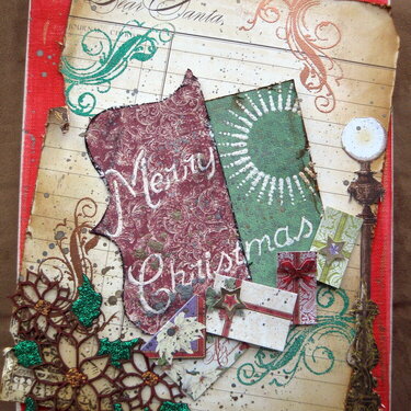 Altered Christmas canvas