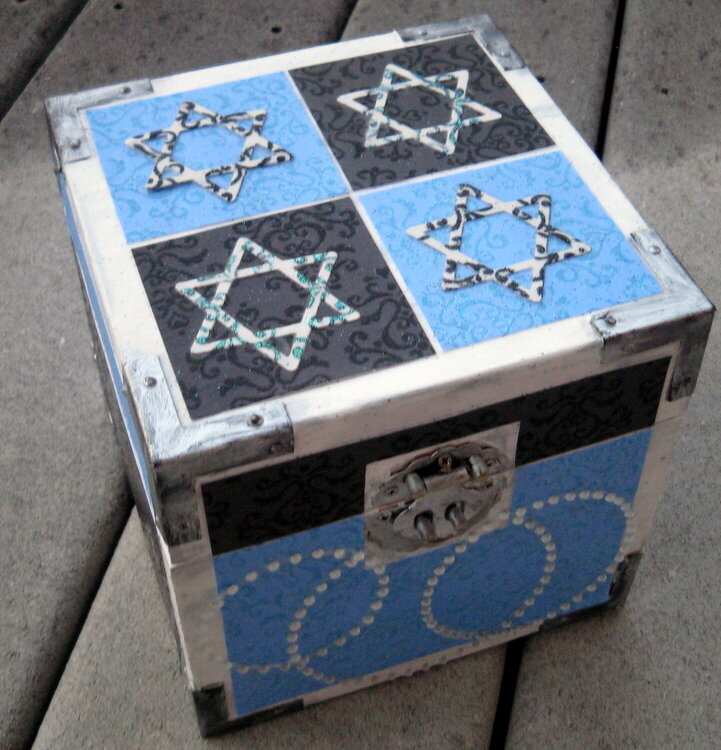 Hanukkah altered box