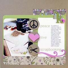 Peace, Love, Scrapbooking by Designer:  Katrina Simeck