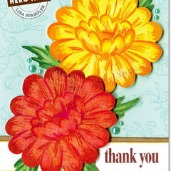 Create a striking thank you card featuring vibrant Bold Blooms by Lisa Spangler