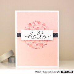 Dotted Hello Masked Flowers by Suzanne Dahlberg for Hero Arts