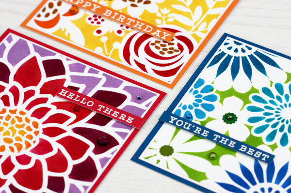 Hero Arts New Bold Inks and Stencil Cards by Kelly Rasmussen