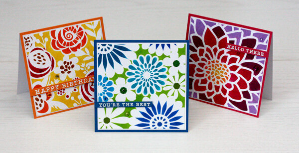 Hero Arts New Bold Inks and Stencil Cards by Kelly Rasmussen