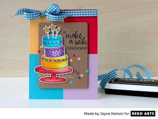 Birthday Cake Layering with Jayne Nelson for Hero Arts