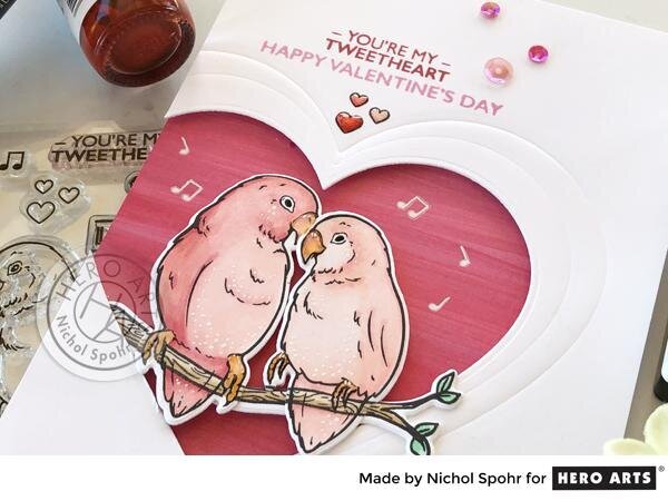 Heart Framed Love Birds Card