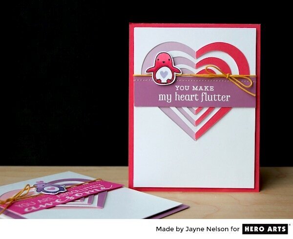 Hero Arts Paper Layering Heart Valentines