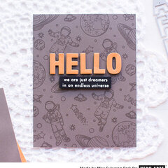 Masculine Card with Tone-on-Tone Stamped Background