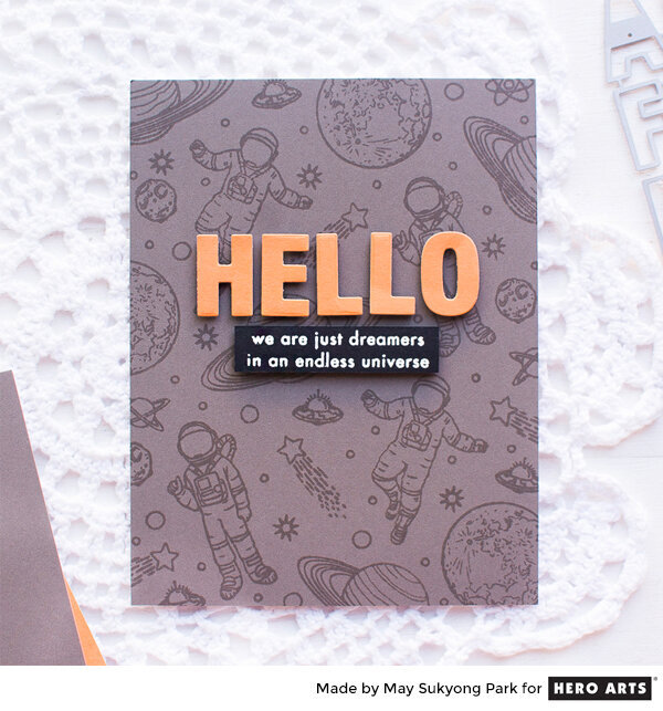 Masculine Card with Tone-on-Tone Stamped Background