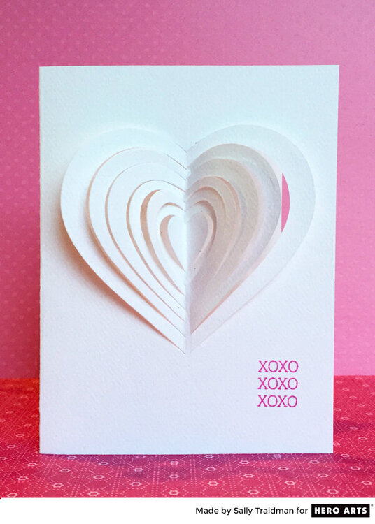 Hero Arts Paper Layering Heart Valentines