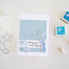 Color Layering Seahorse Card