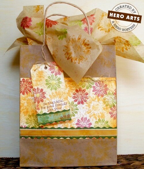 Fall Flower giftbag by Nancy Krueger