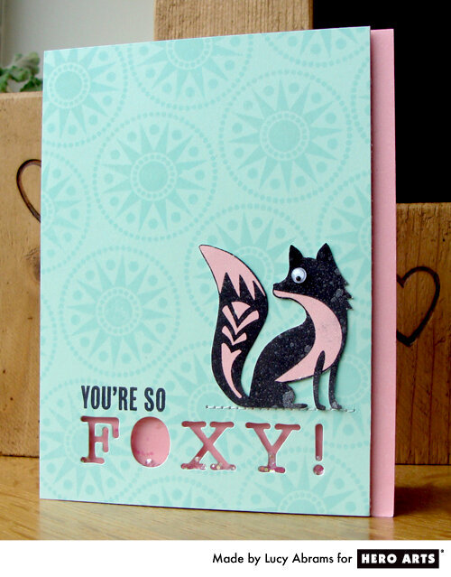 Foxy Shaker Card  By Lucy Abrams