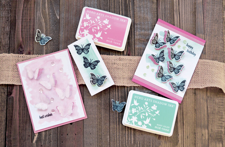 Butterfly Stamps with matching dies