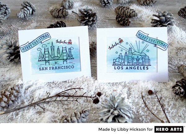 Destination Christmas Cards by Libby Hickson for Hero Arts