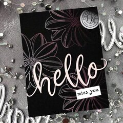 Brayered Background "Hello" Card