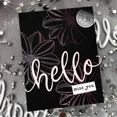 Brayered Background &quot;Hello&quot; Card