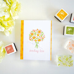 Color Layering Bouquet Card by Lucy Abrams