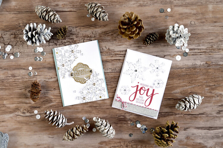 Add elegant dimension to your cards with Hero Arts Paper Layering Snowflakes