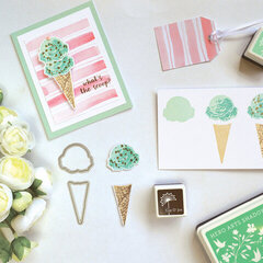 Color Layering Ice Cream Card by Tami Hartley