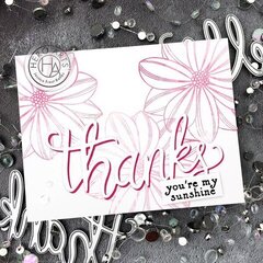 Brayed Background "Thanks" Card