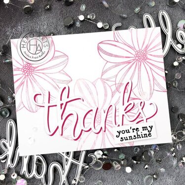 Brayed Background &quot;Thanks&quot; Card
