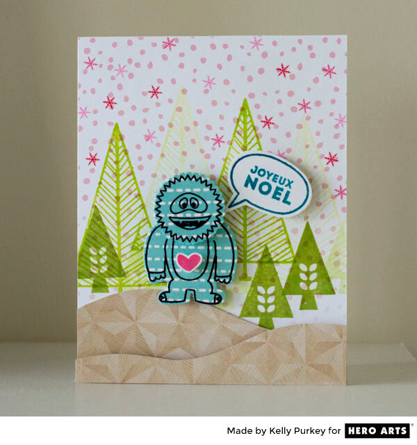 Kelly&#039;s Yeti by Kelly Purkey for Hero Arts