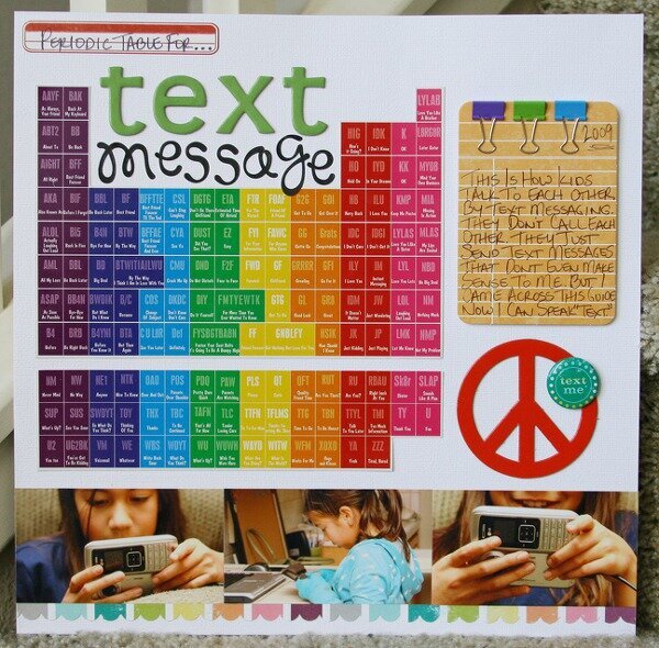 Text Message *Creating Keepsakes Jan 2010*