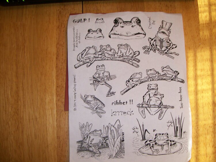 frog stamp sheet