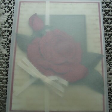 The Rose in vellum envelope