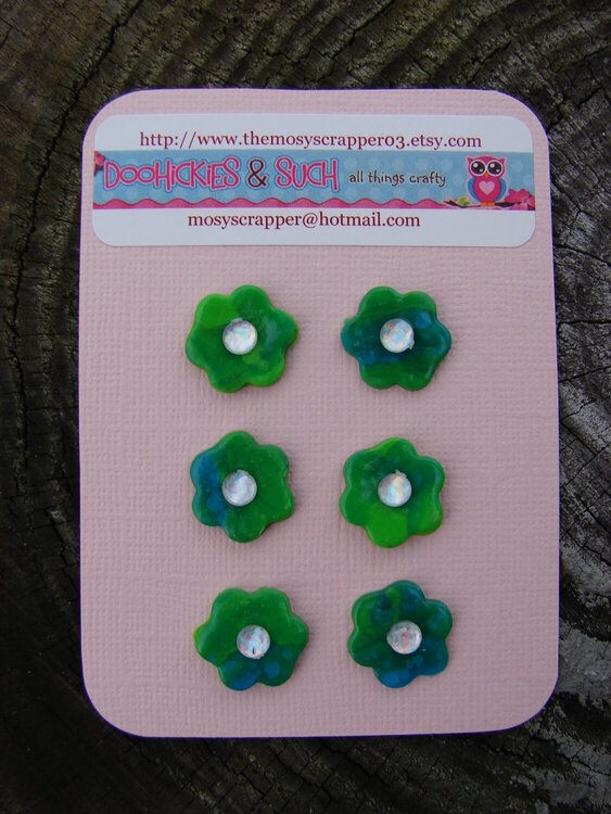 Mini clay embellishment buttons