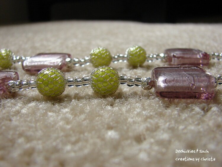 pink and lime green necklace