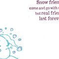 Snowman Friends Christmas Card - Inside