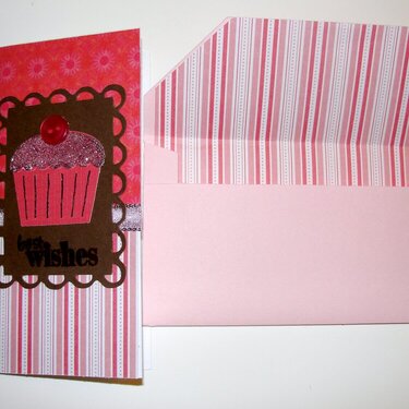 Best wishes cupcake card