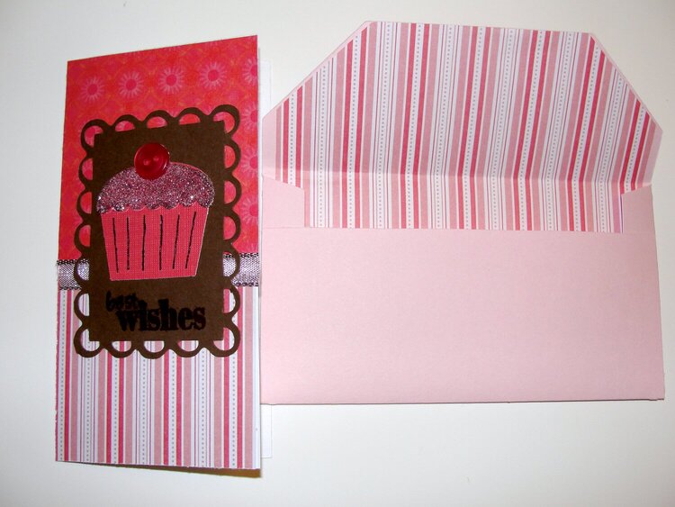 Best wishes cupcake card