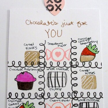 &quot;Chocolate&#039;s just for you&quot; inside card