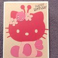 Hello kitty birthday card