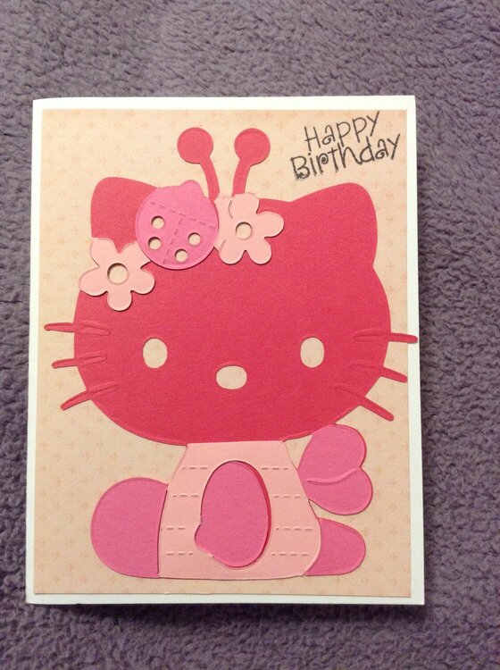 Hello kitty birthday card