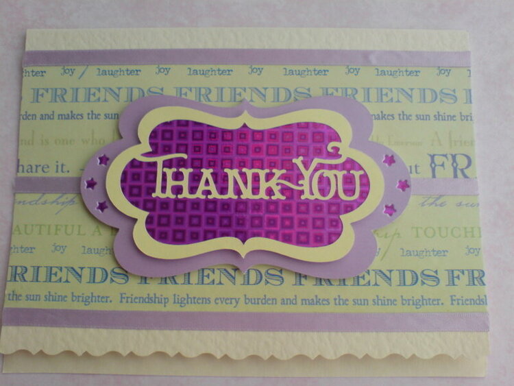 Friends thank you card