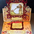 House Mouse easel card elegant frame very cute a friend loves at all times