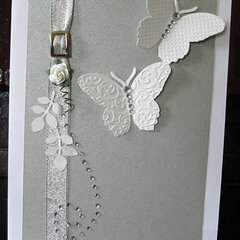 Silver & White Butterflies