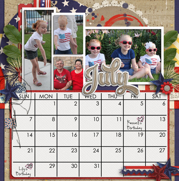 2013 July Calendar