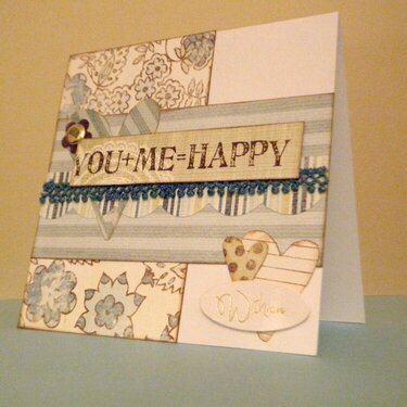 Blue Card Set ~ You + Me = Happy