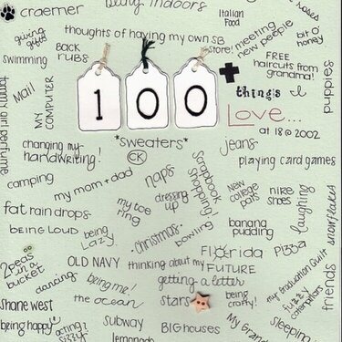 100 + Things..sooo late!!