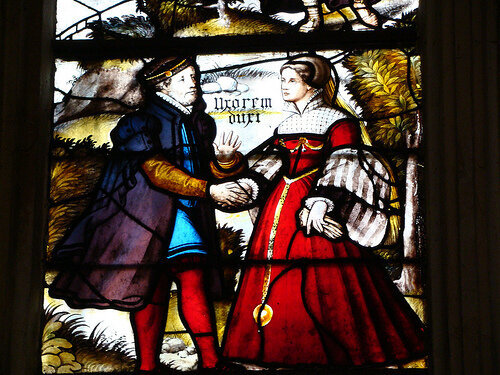 Close up of Stained Glass in St.-Etienne-du-Mont