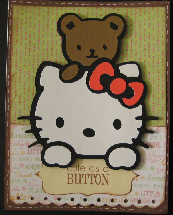 Cute as a button Hello Kitty