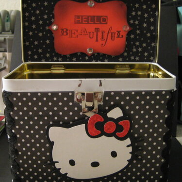 Hello Kitty altered Tin box (inside)