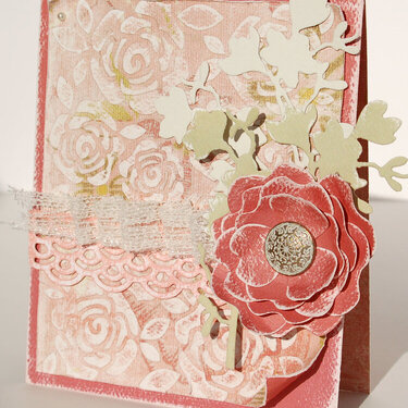 Vintage Rose Card *Lifestyle Crafts Embossing Folders Release*